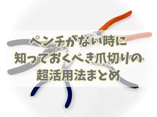 ペンチがない時に知っておくべき爪切りの超活用法