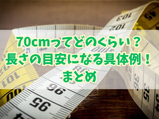 70cmってどのくらい？長さの目安になる具体例！